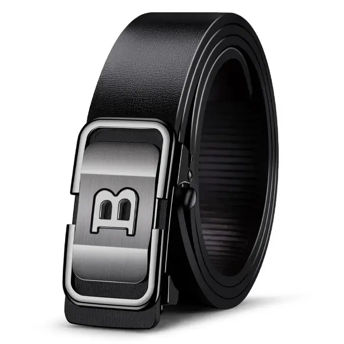Ceinture pour homme avec boucle automatique sans dents, pour pantalon décontracté ou professionnel,