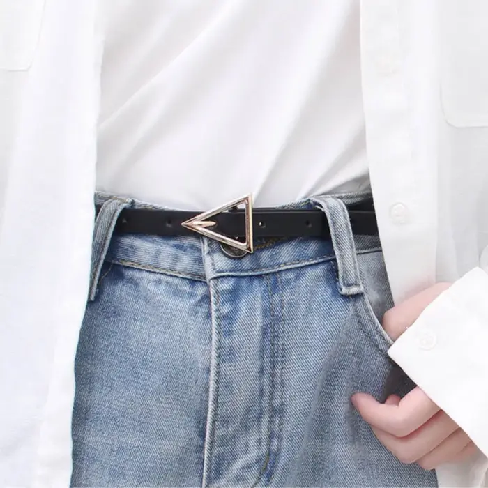 Ceinture fine en cuir pour femme