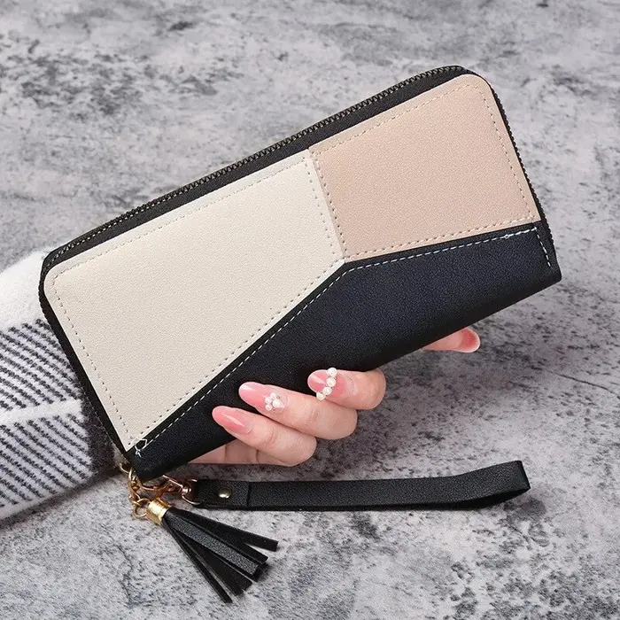 Mode Zipper Portefeuilles Femmes Long Sacs À Main Porte Monnaie Cartes Titulaire PU En Cuir Billfold