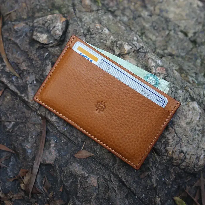 Porte-cartes en cuir pour hommes