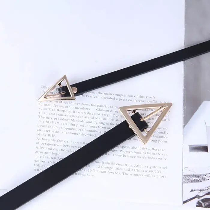 Ceinture fine en cuir pour femme