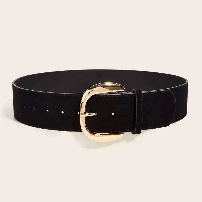 Maillard Styles daim cuir large ceinture à la mode décontracté boucle ardillon