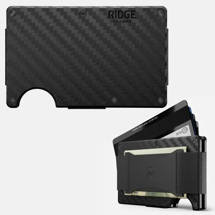 The Ridge Wallet pour hommes – Portefeuilles de poche avant protégés par RFID, portefeuille compact 