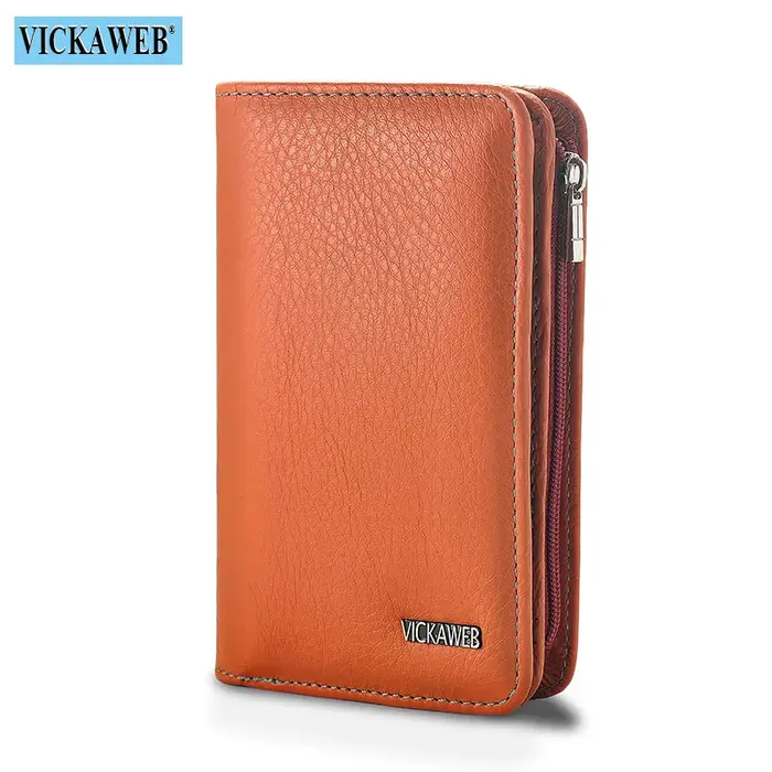 VICKAWEB – portefeuille en cuir véritable pour femmes