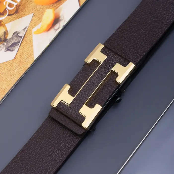 Ceinture de travail élégante pour homme avec boucle automatique en métal, durable, idéale pour un usage quotidien, choix de cadeau parfait