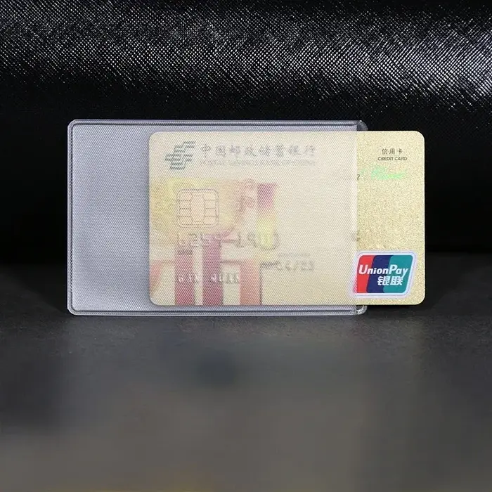 1/5/10 pièces PVC Transparent porte-carte Bus Business Case banque crédit