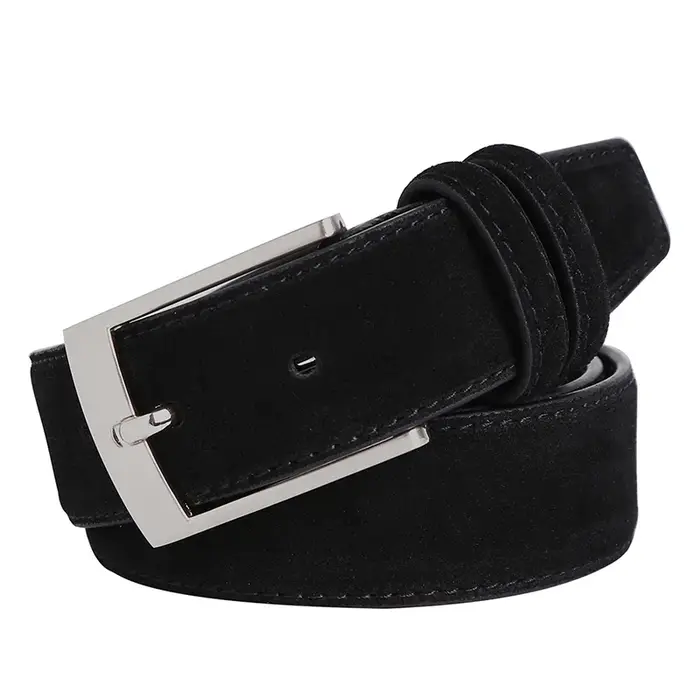 Nouvelle Collection 2026 : Ceinture en Cuir Véritable Velours de Marque Tendance pour Hommes