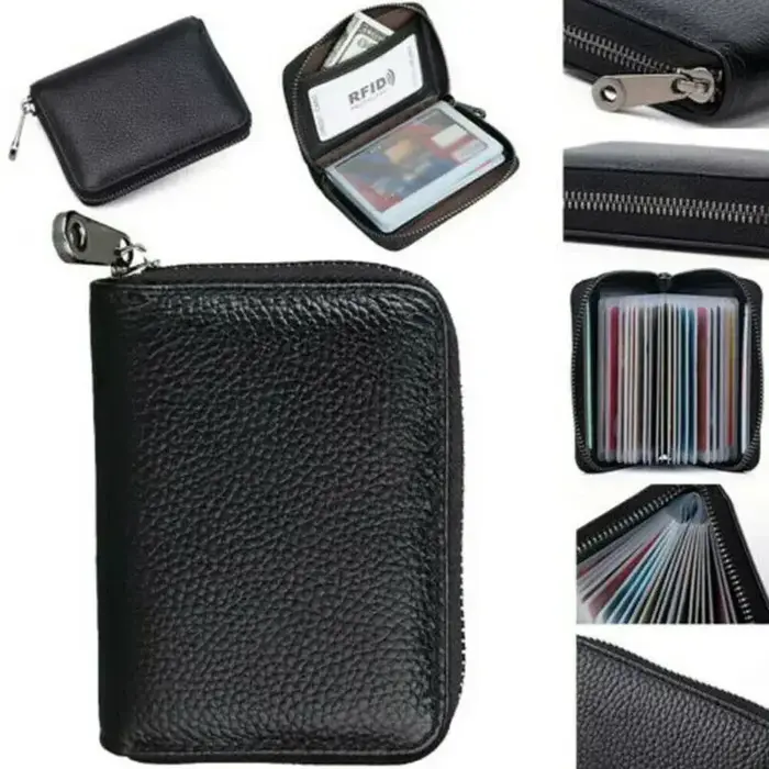 Porte-carte de visite portefeuille hommes carte bancaire/carte d'identité/porte-carte de crédit 22 Bits carte portefeuille RFID blocage protéger étui porte-monnaie