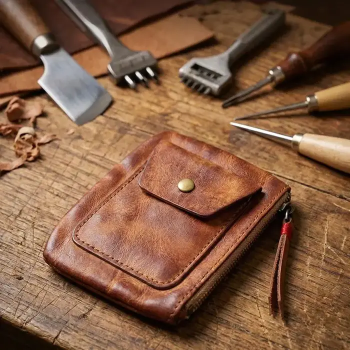 Portefeuille en cuir pour hommes