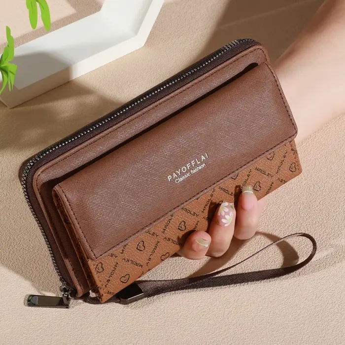Portefeuille classique en simili cuir pour hommes
