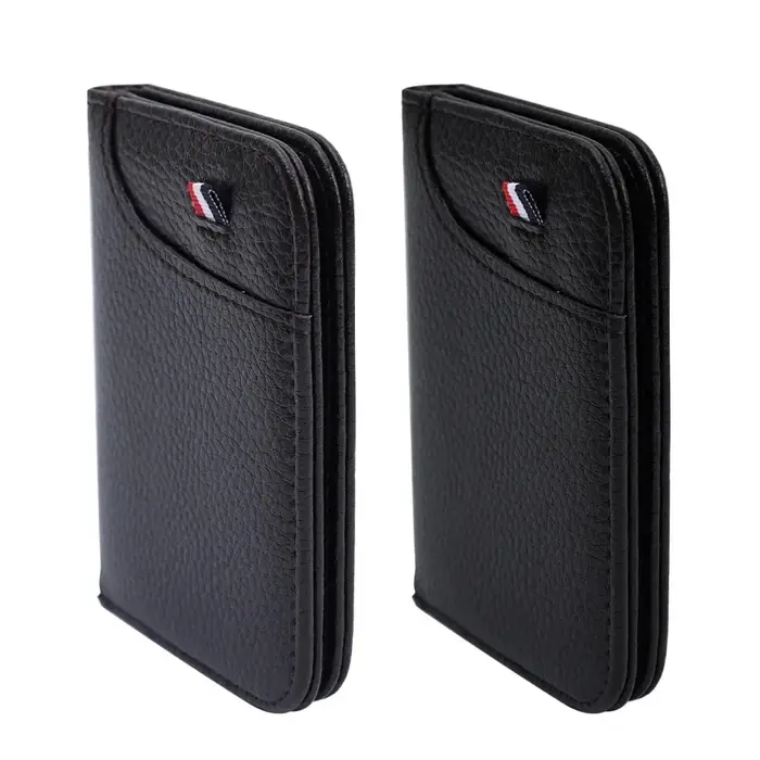 Portefeuille en cuir PU souple super fin pour hommes