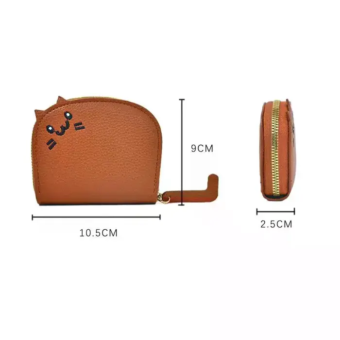 Portefeuille porte-cartes en cuir PU pour femmes et filles