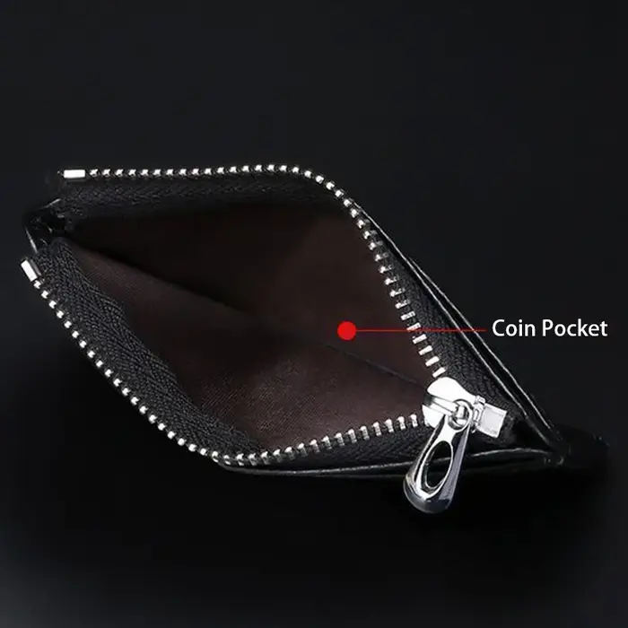 Portefeuilles fins pour hommes en cuir PU