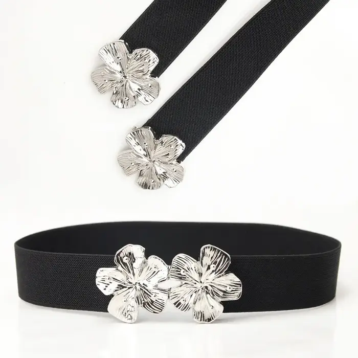 Ceinture élastique à la taille pour femme