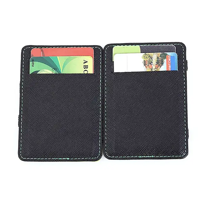Mini portefeuille mince en cuir PU pour hommes