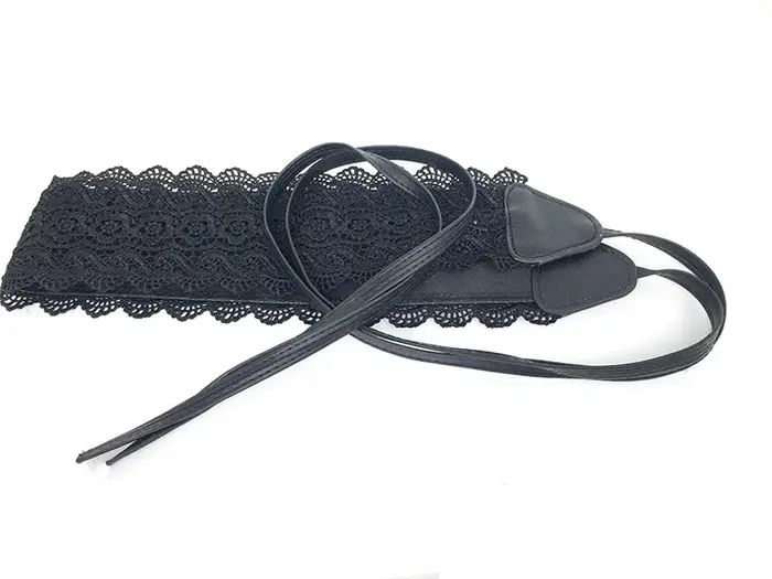 Ceinture en dentelle avec nœud pour femmes