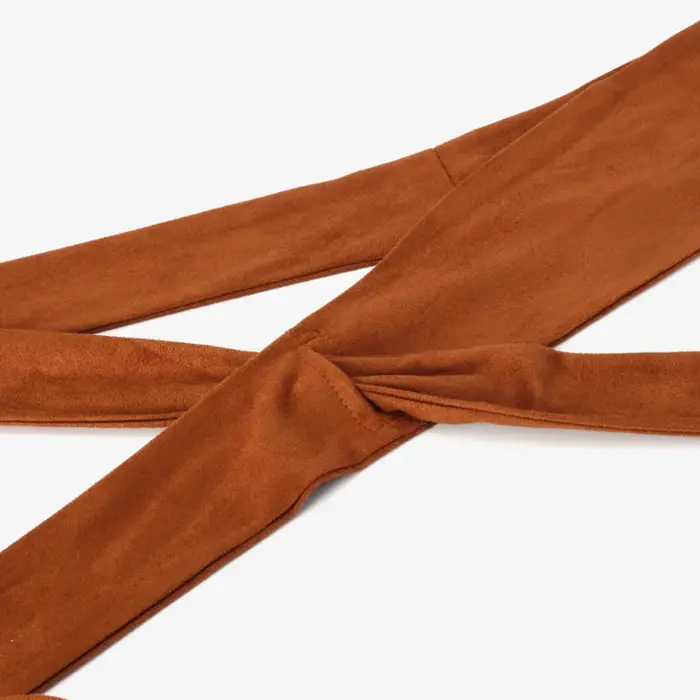 Helisopus nouvelles ceintures en daim pour femmes Corset Camel automne hiver ceinture femme ceinture solide nœud papillon larges ceintures