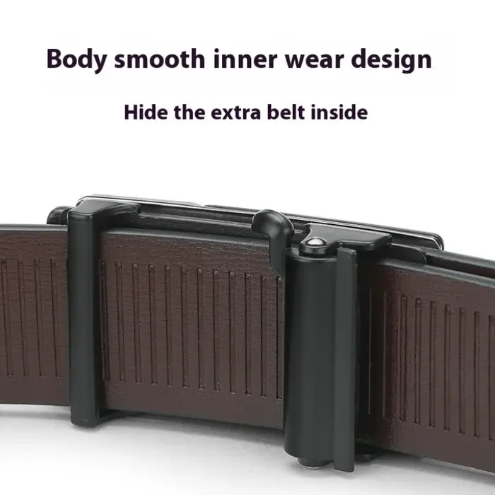 Ceinture européenne en cuir véritable pour hommes