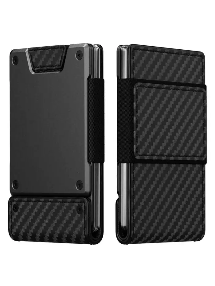 Portefeuille en cuir de luxe pour hommes, porte-cartes bloquant RFID avec ouverture et fermeture, ty