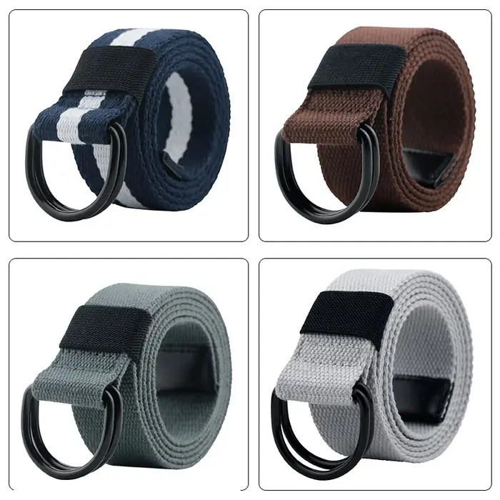Maikun toile tactique hommes ceinture de haute qualité unisexe Double anneau en D boucle