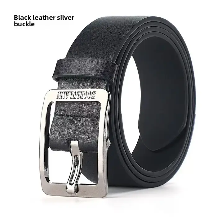 Ceinture en cuir PU noir pour homme