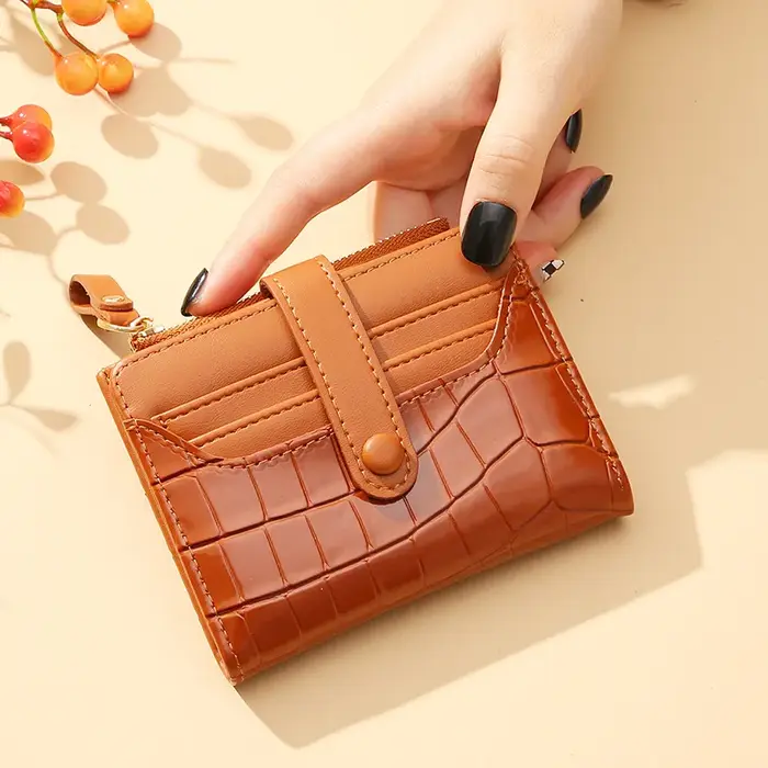 Femmes court portefeuille petite mode marque de luxe en cuir sac à main dames carte sac pour pochette femme sac