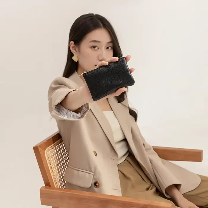 Petit porte-monnaie en cuir multifonctionnel pour femmes