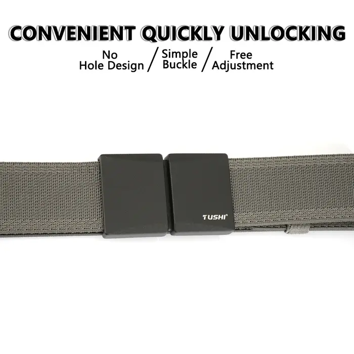 TUSHI ceinture élastique pour hommes boucle magnétique alliage boucle à dégagement rapide unisexe ce