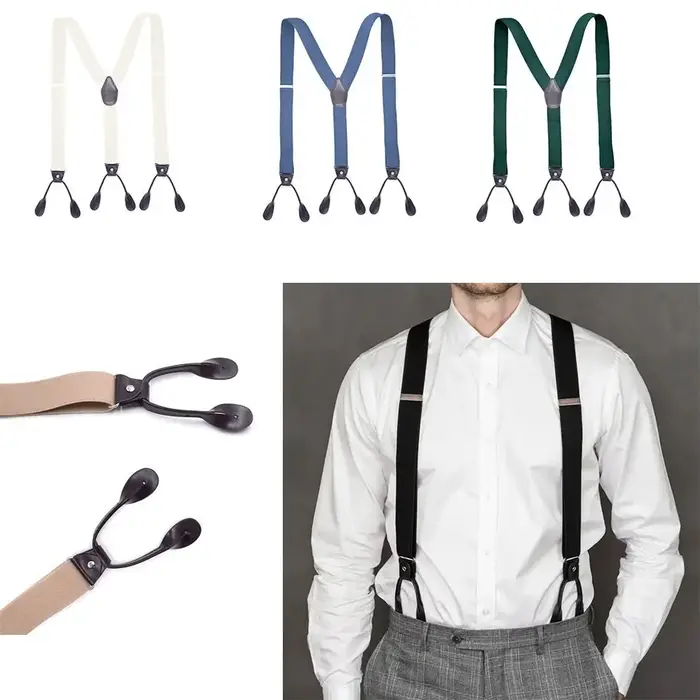 Bretelles Vintage en cuir pour hommes et femmes adultes