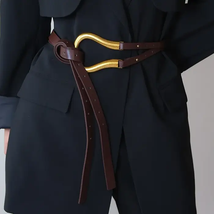 Ceinture large pour femme – Grande boucle mors de cheval