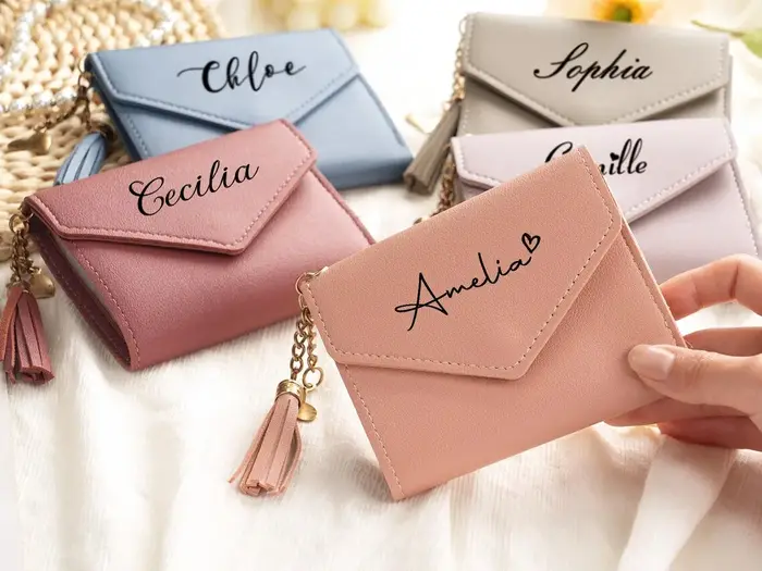 Porte-cartes personnalisé en cuir PU | Portefeuille