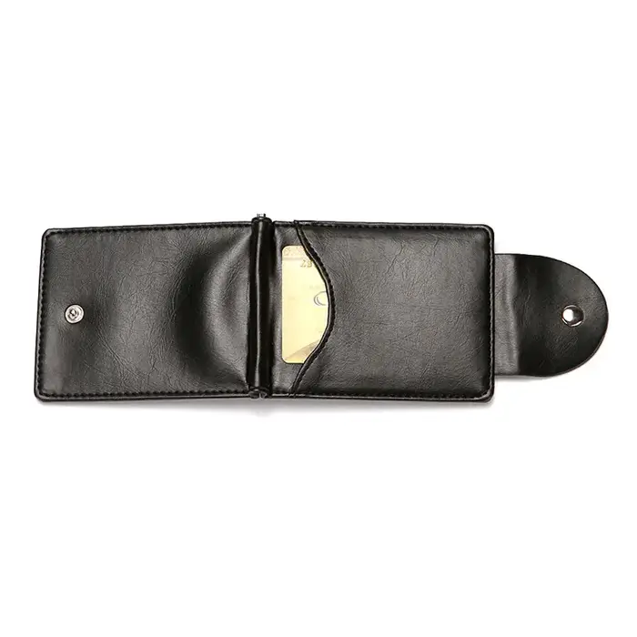 Hommes portefeuille en cuir synthétique polyuréthane porte-carte homme mode sac à main petit moraillon sac d'argent Mini Vintage mince portefeuilles pochettes carteira
