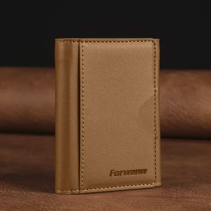 Étui portefeuille en cuir pour cartes d'affaires