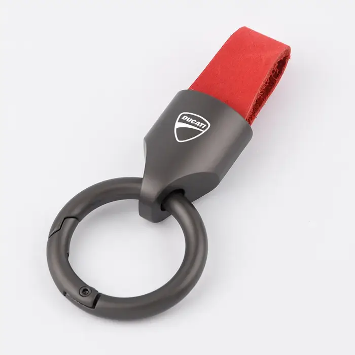 Porte-clés de luxe en cuir/métal pour hommes et femmes