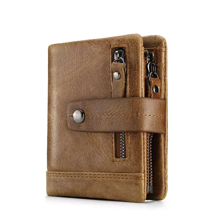 Portefeuille en cuir véritable pour femmes, pour pièces de monnaie et cartes, petite pochette de bon