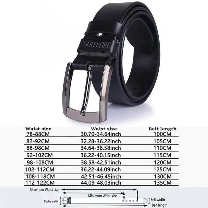 Ceinture en cuir véritable de haute qualité pour hommes, ceintures de luxe de créateur, sangle en cu