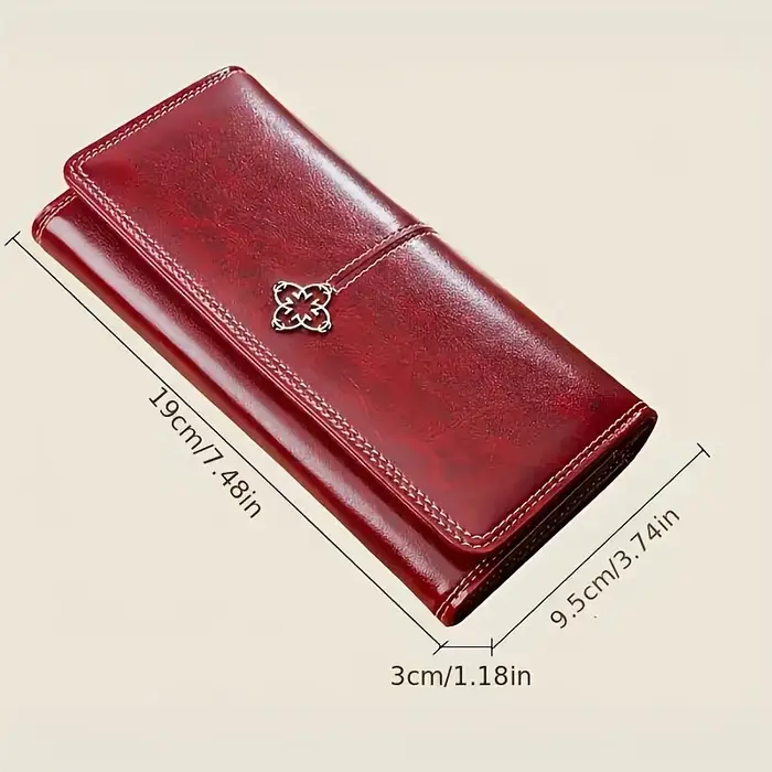 Portefeuille vintage pour femme – Design ultra-fin à deux volets