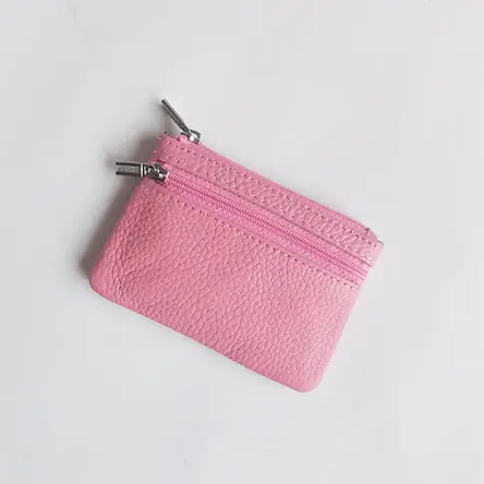 Porte-monnaie en cuir véritable avec lettres personnalisées