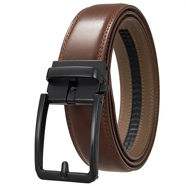 Top qualité hommes ceintures noires de luxe réglable en cuir véritable marron ceinture