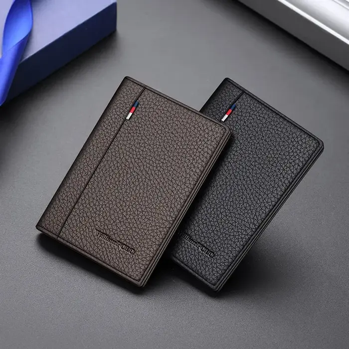 Marque de luxe Mini Ultra-mince petit portefeuille hommes court en cuir petit porte-carte portefeuille jeunesse en cuir véritable porte-monnaie WILIAMPOLO