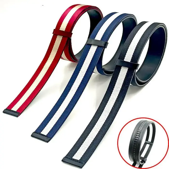 Ceinture pour hommes de haute qualité marque de luxe concepteur célèbre toile ceinture en cuir pour 