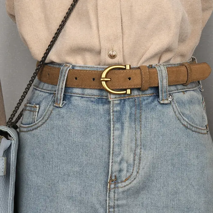 Ceinture en daim de luxe pour femmes