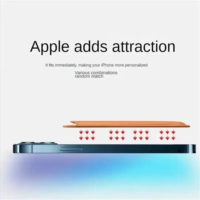 Porte-cartes magnétique en cuir PU, étui pour cartes d'identité, support adhésif pour téléphone portable compatible MagSafe iPhone 17, housse de protection pour cartes