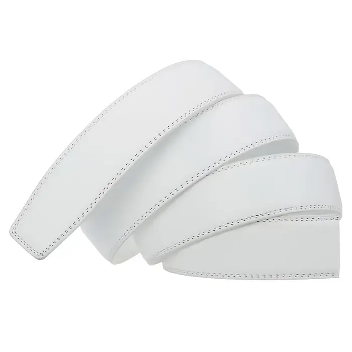 Ceinture à cliquet blanche pour homme (sans déduction)