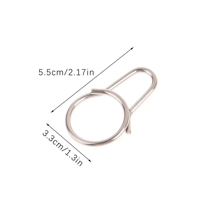 Porte-clés en alliage de titane avec clip ceinture