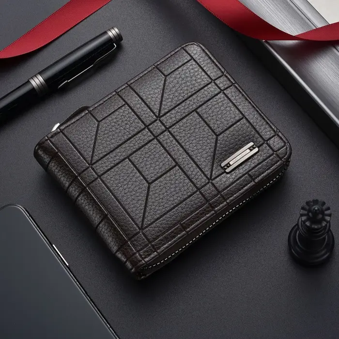 Portefeuille pour homme imprimé PU