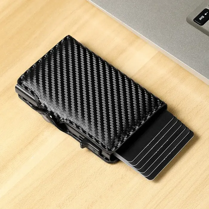 Porte-cartes en fibre de carbone pour hommes
