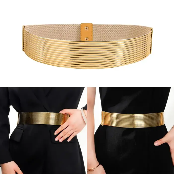 Ceinture de taille dorée pour femme
