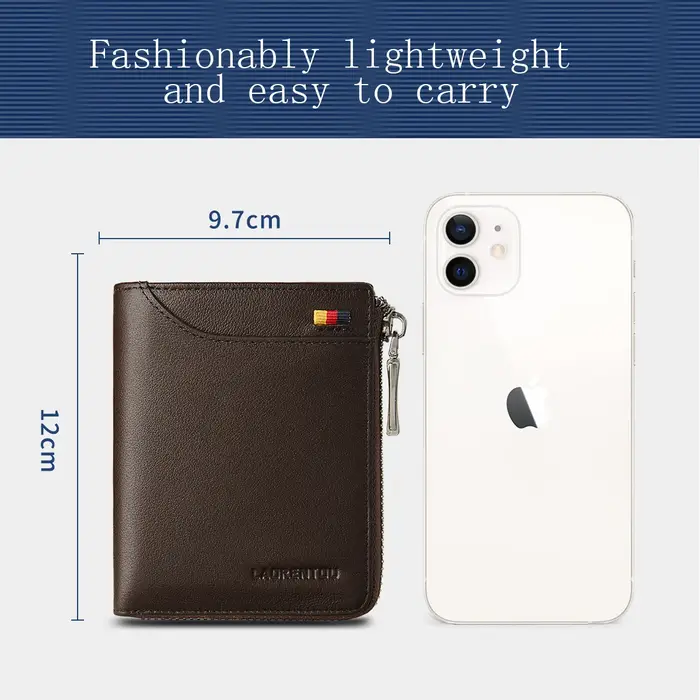 LAORENTOU portefeuille pour hommes en cuir véritable mode 2025 nouveau Design de haute qualité meilleur cadeau pour mari père luxe