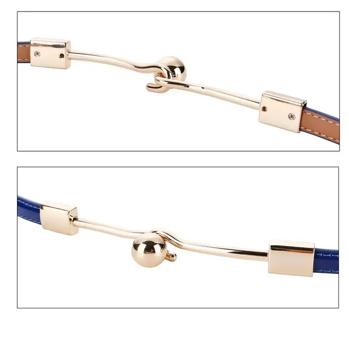 Ceinture en cuir skinny pour femme
